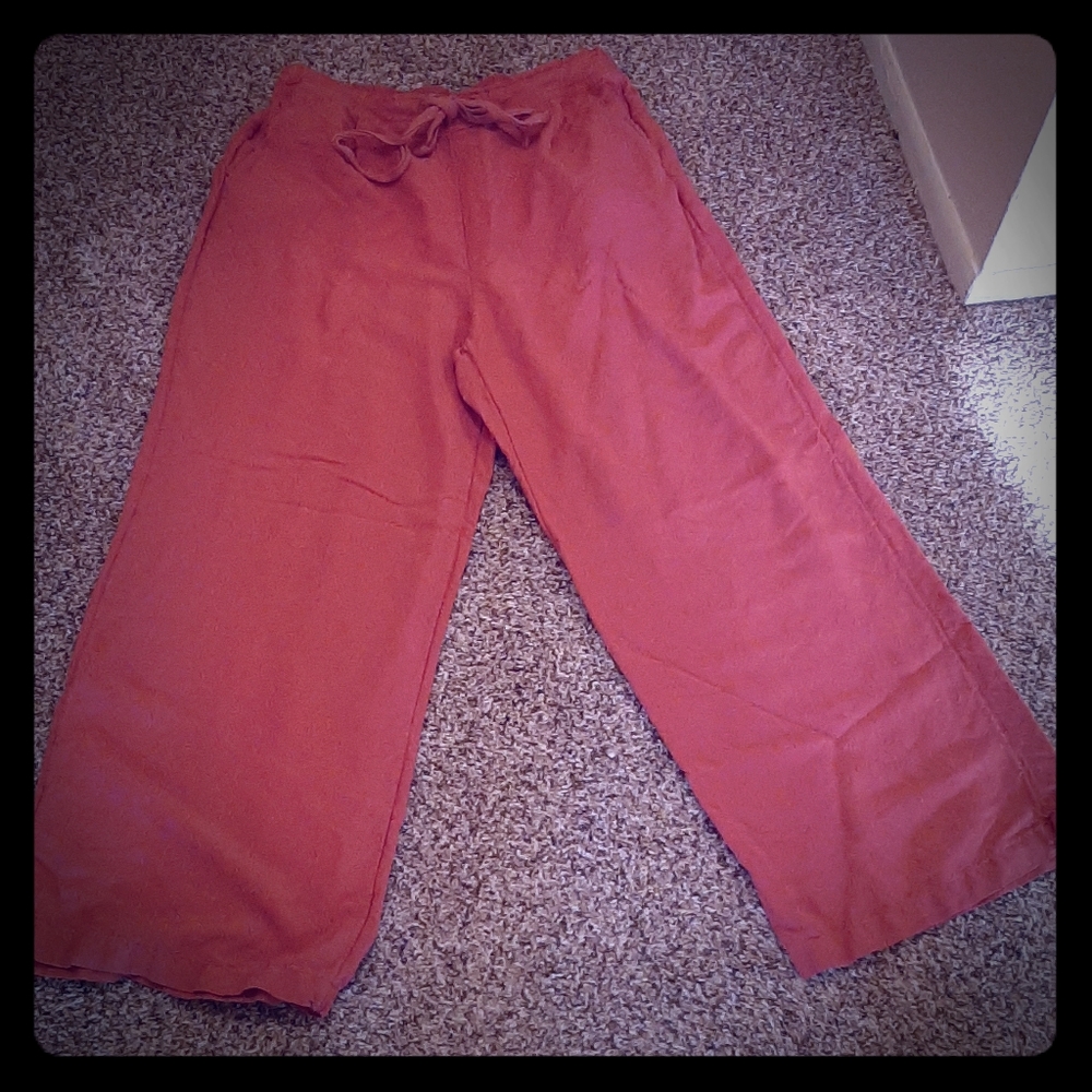Wide Leg Linen Pants